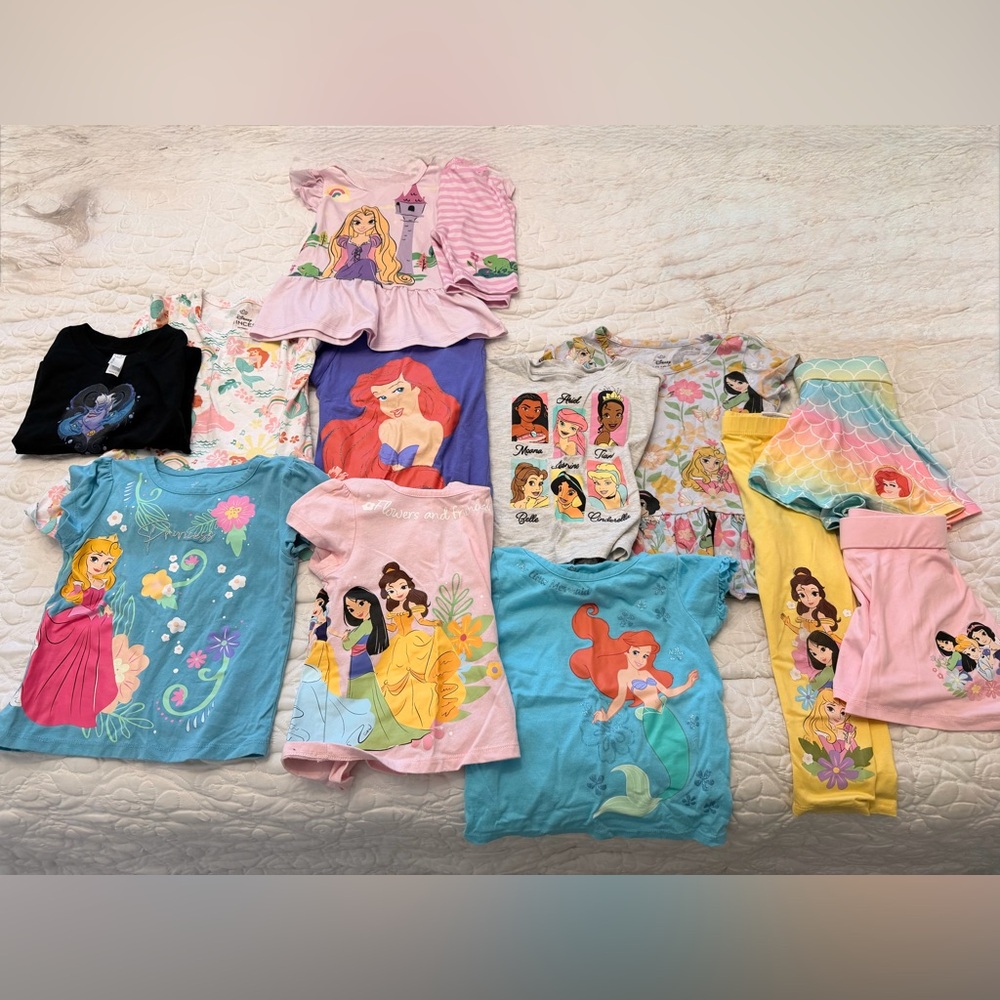 Disney Princess Kids Clothing Set - Blue, Pink, Yellow